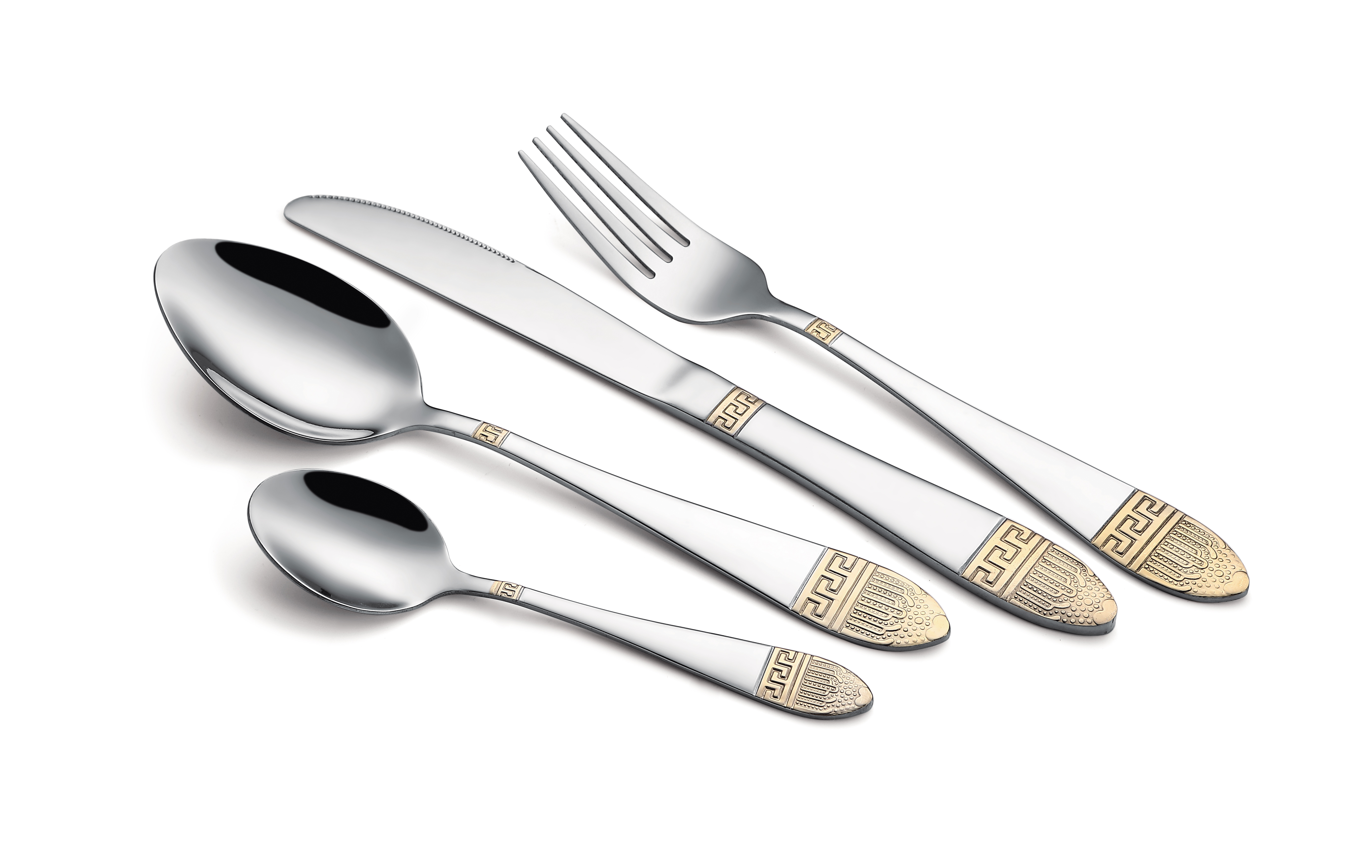Gold-plated handle cutlery
