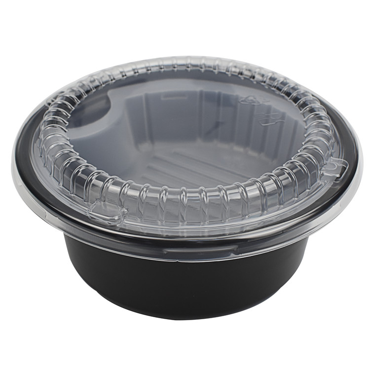 SM3-2217 850ML pp disposable custom design for seafood noodle bowl with lid hot noodle food packing bowl with different sizes