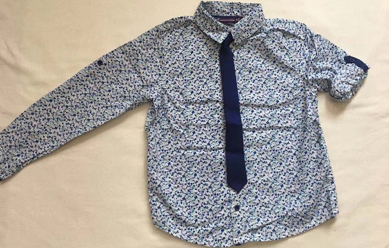 boy's shirt with tie
