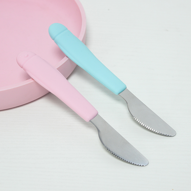 KASU EP005 Stainless Steel Silicone Dinner Knife For Baby Feeding