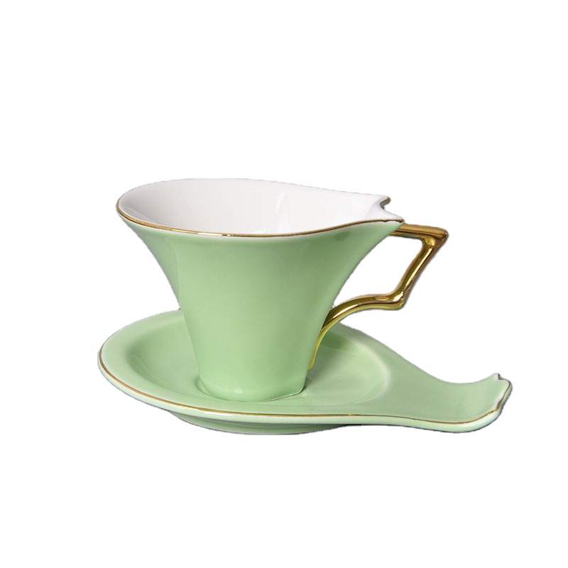 Custom cheap bulk china tea cups saucer set ceramic coffee tea cup and saucer