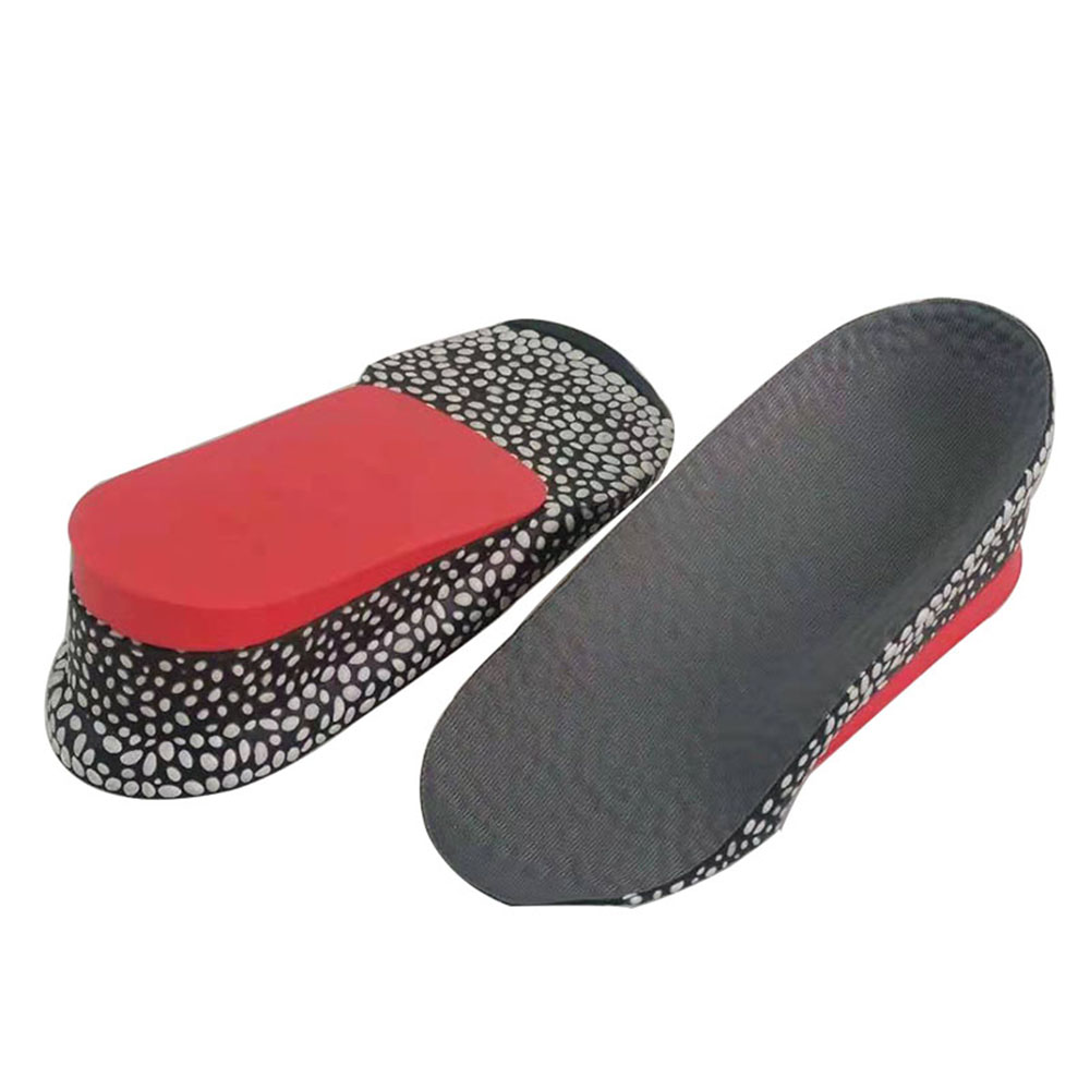 Ajustable half insole soft pu height increase insole anti-sweat mesh upper