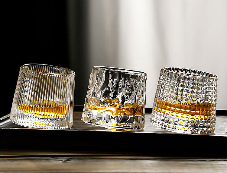 170ml whiskey shot glass shaker rolling tumbler cups