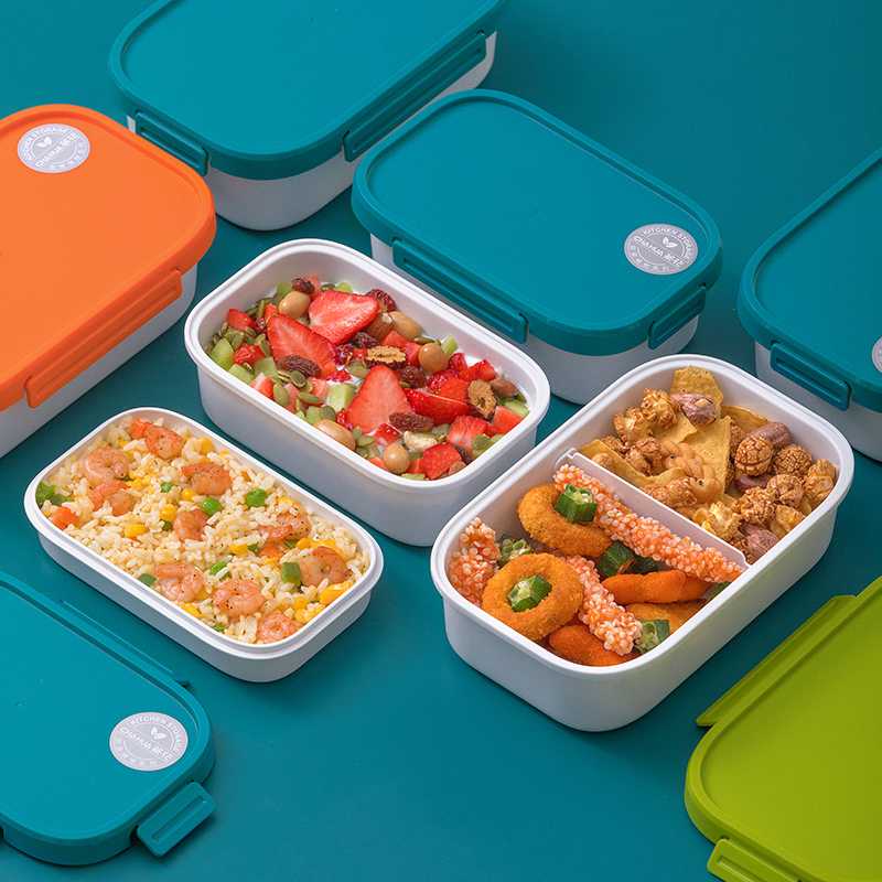 Plastic food container meal prep containers resusable food storage container lunch box bento box with layers or dividers
