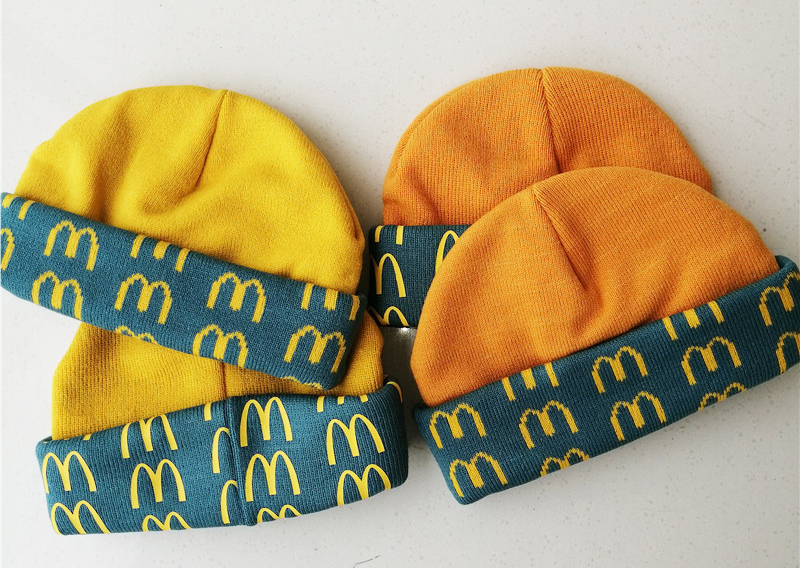 Custom brand promotion fashion knitted hat elastic brim stretch knitted beanie