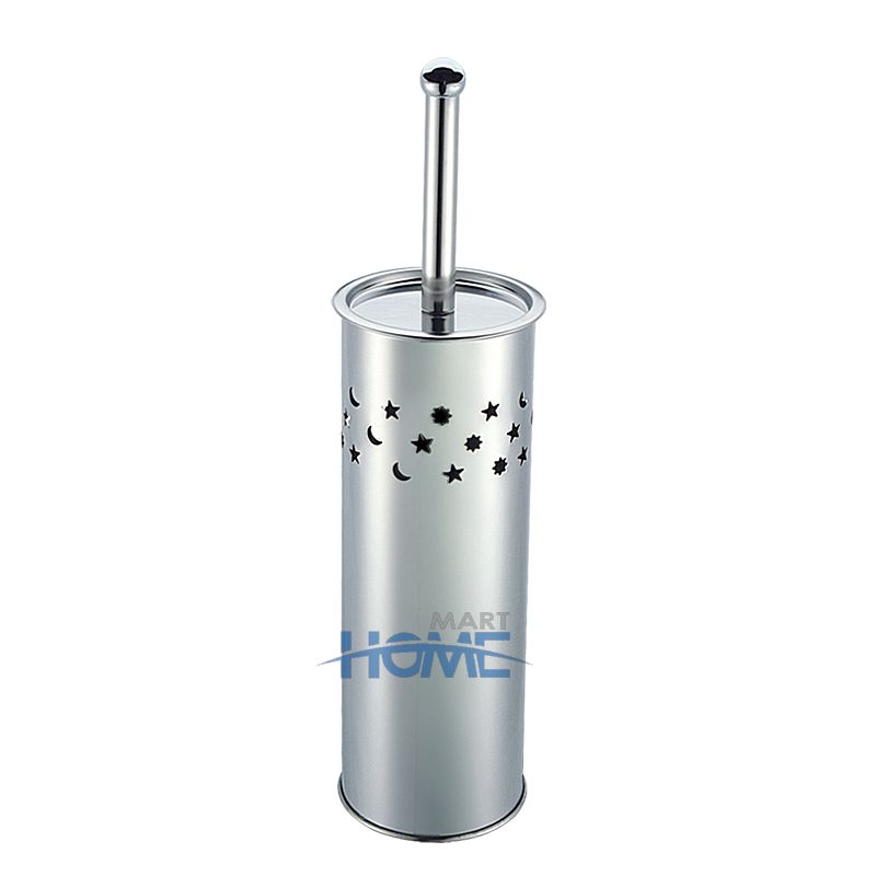Stainless Steel Bathroom Cleaning Round Toilet Brush Holder With Plastic Bottom Mirror Or Satin Finished Brush Holder