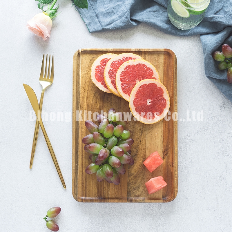 Square Serving Tray with 2pc Cutlery Set