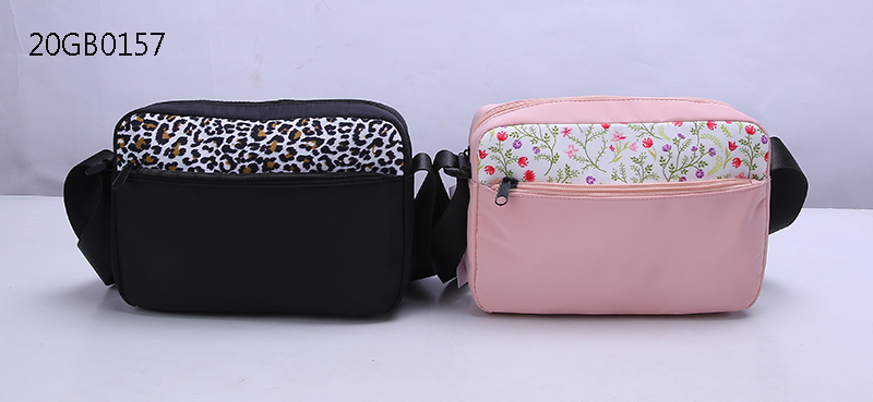 Nylon cross over bag with digital print