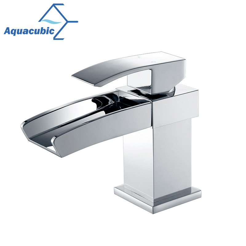 Aquacubic Novel Design Chrome Surface Single Handle Bathroom faucet