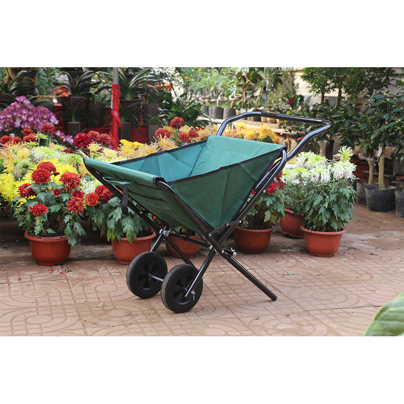 Garden foldable wheeblarrow with two wheels FWB-005