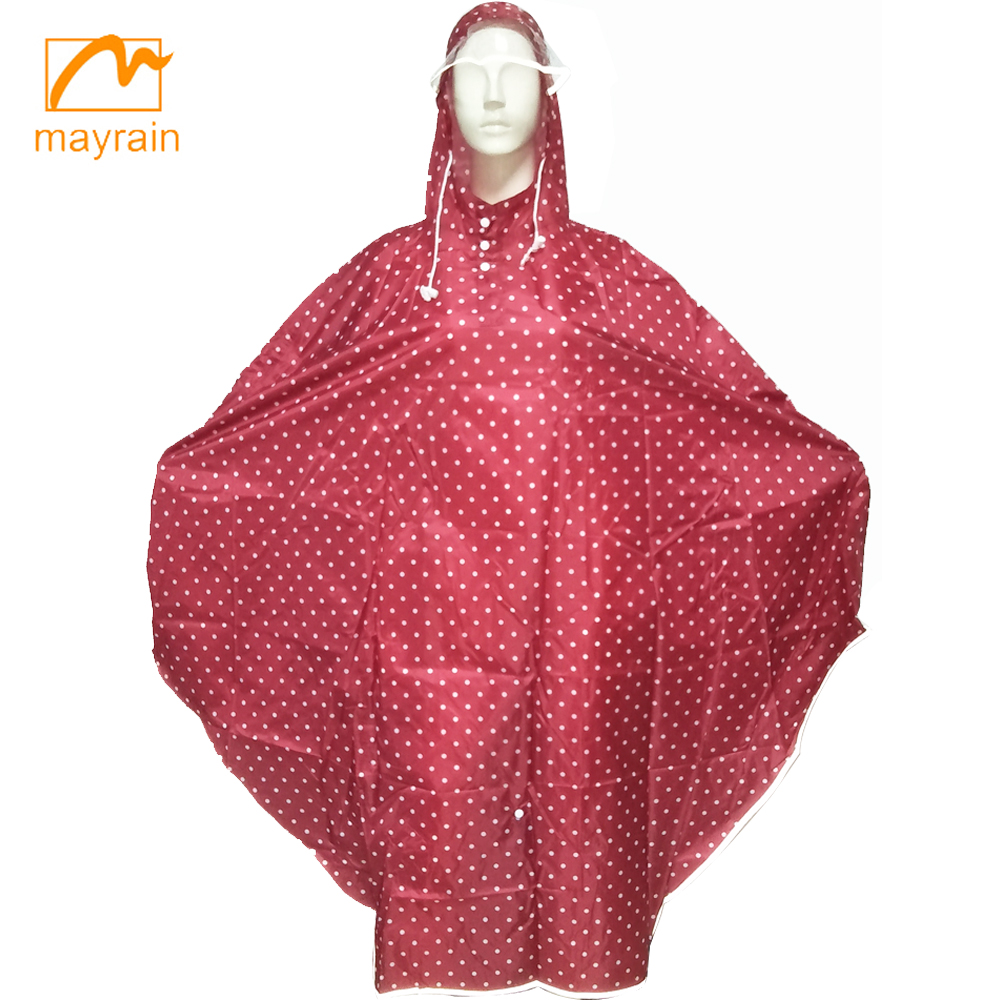 Polyester full printing rain poncho