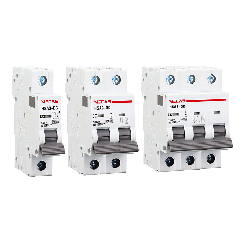 VECAS DC Miniature circuit breaker HSA3-DC MCB 10KA breaking 16A 32A 63A