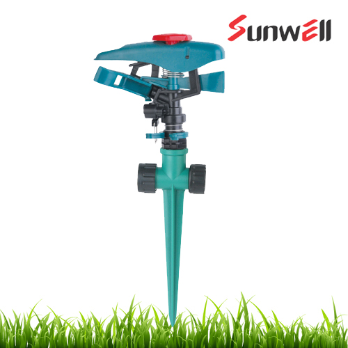 Plastic Impulse Sprinkler With Plastic Spike