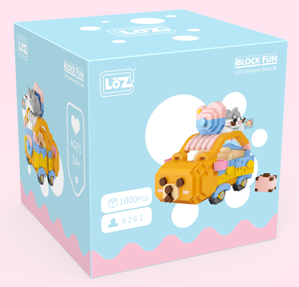 LOZ DIY educational mini building block toys - Bear car 1000pcs