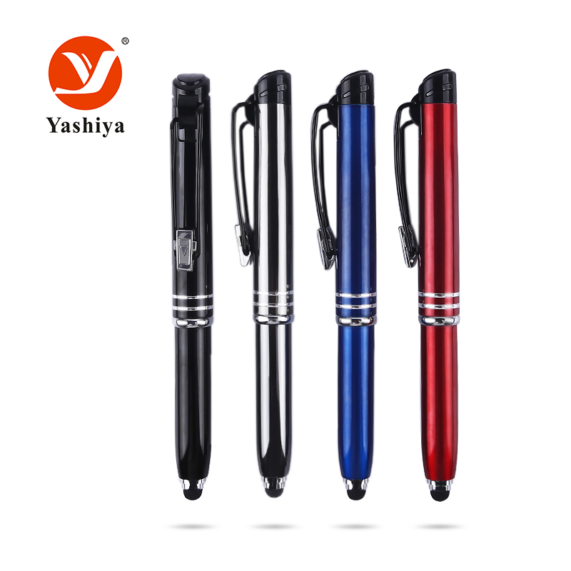 Asia stationery SYC217B aluminum stylus ball pen with light at the tip