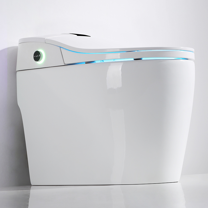 A Intelligent toilet automatic integrated water tank free voice foam shield household remote control toilet flip and drying