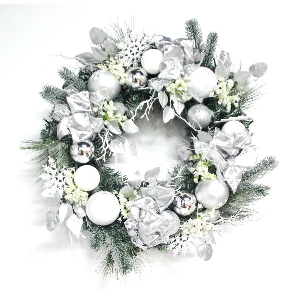 Luxury high end flocked Christmas wreath