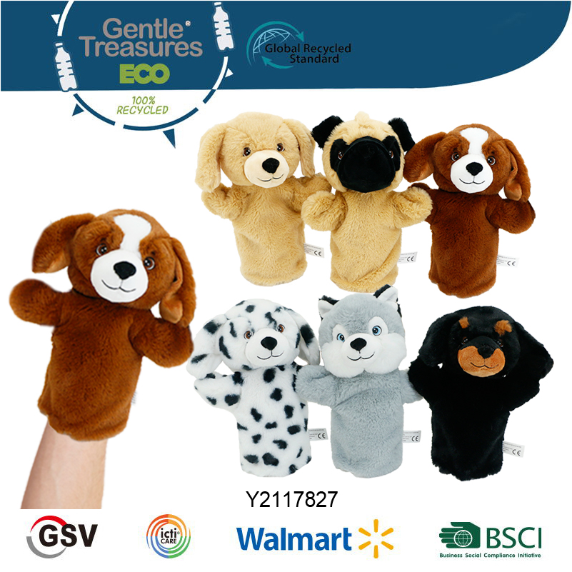 Eco animals Hand puppets Dog GTST PLUSH TOY（Y2117827）