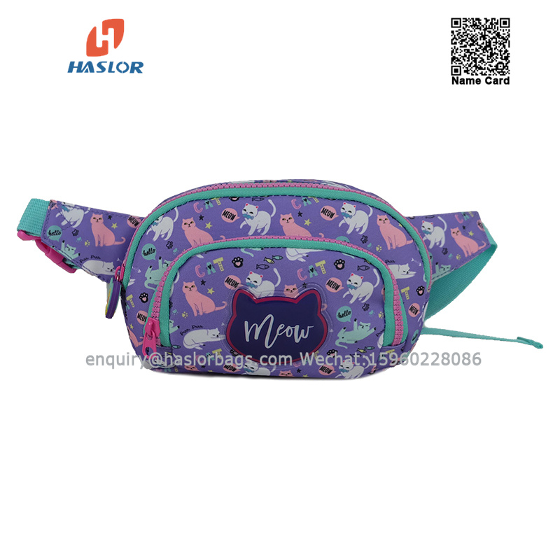 Custom sling girl small fanny pack waist bag for kids
