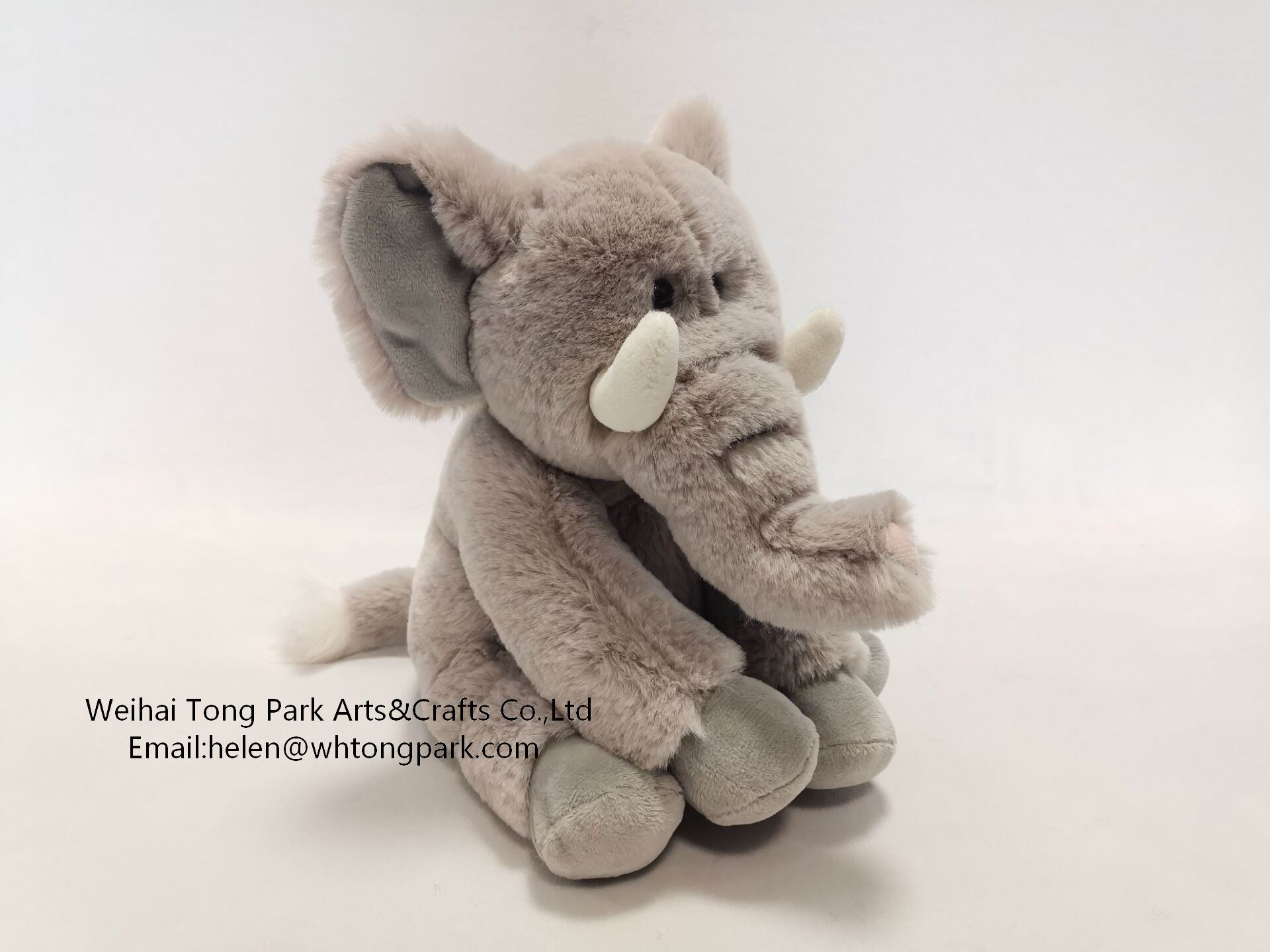 Plush Toys-24cm Squatting Elephant