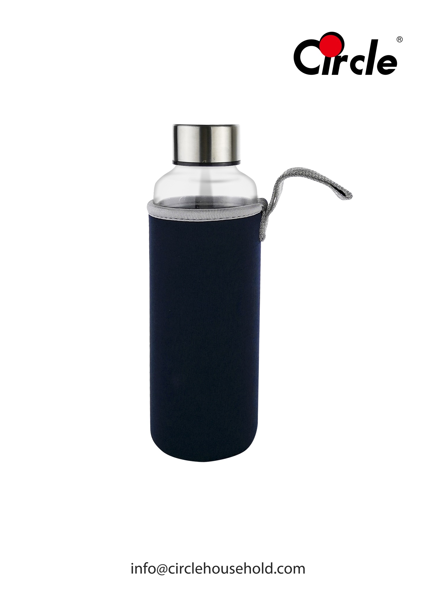 500ml Glass sports bottle