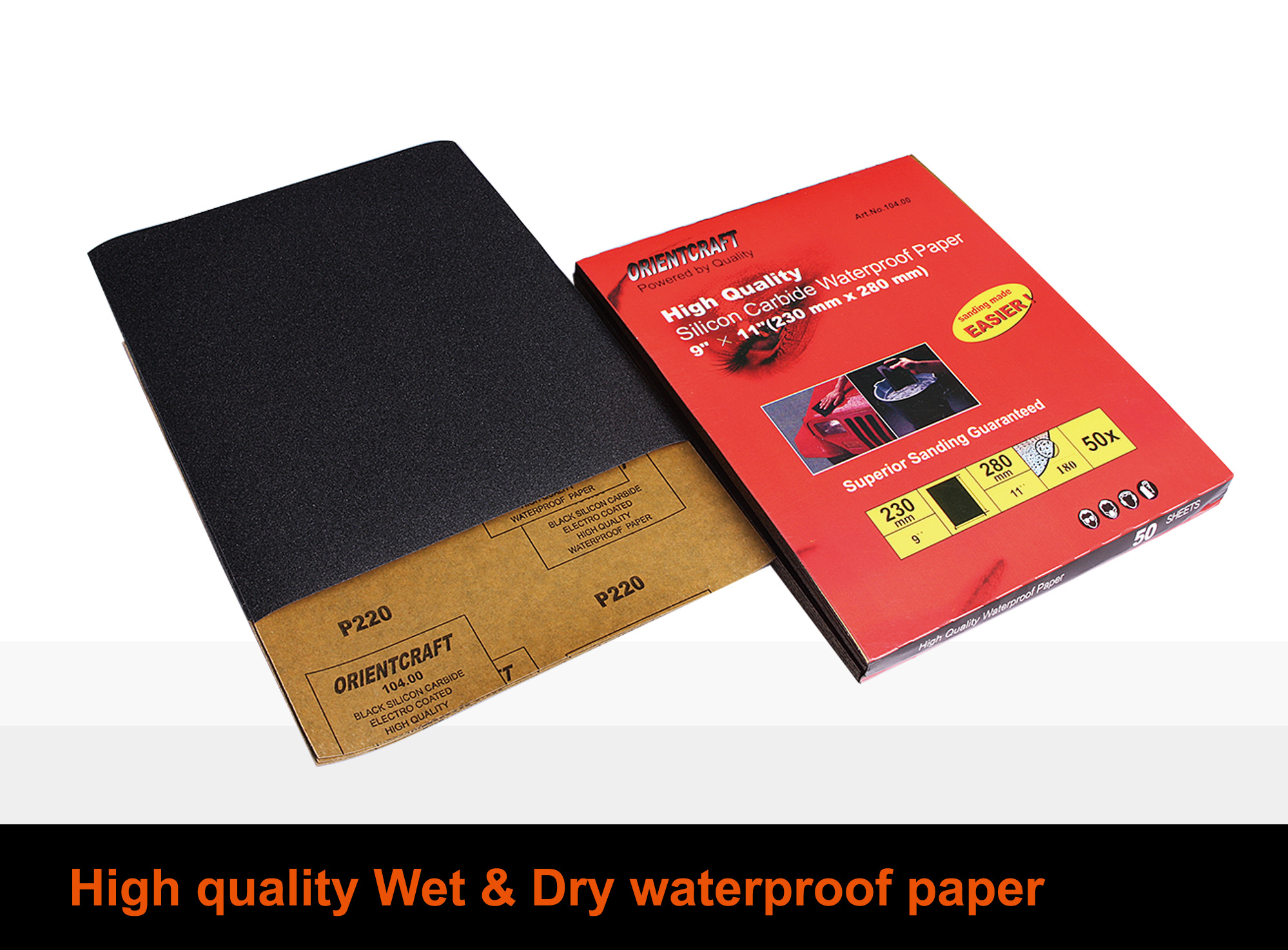 ORIENTCRAFT sand paper, High quality Wet & Dry waterproof paper,