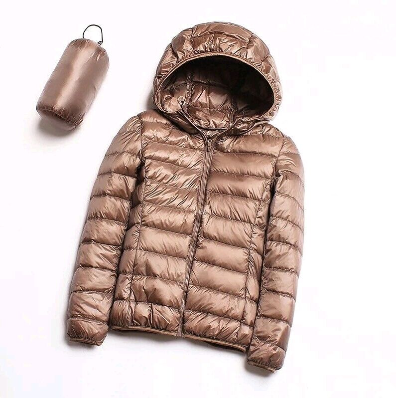 Ladys Packable Padded Jacket Lightweight Quilted Coat