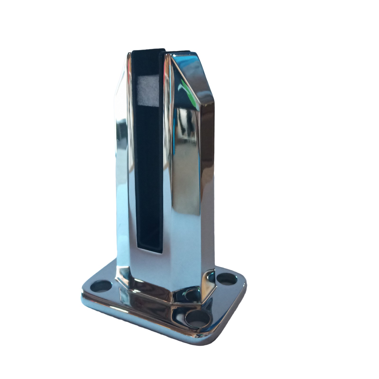 Stainless Steel 2205 Mirror Square Base Plate Oval Glass Spigot