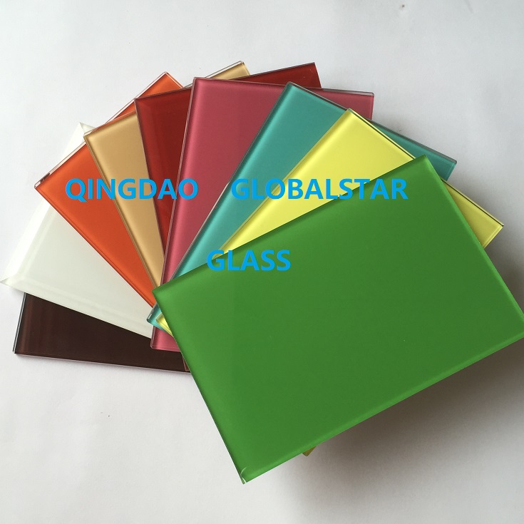 4/5/6mm white /black ultra clear painted glass