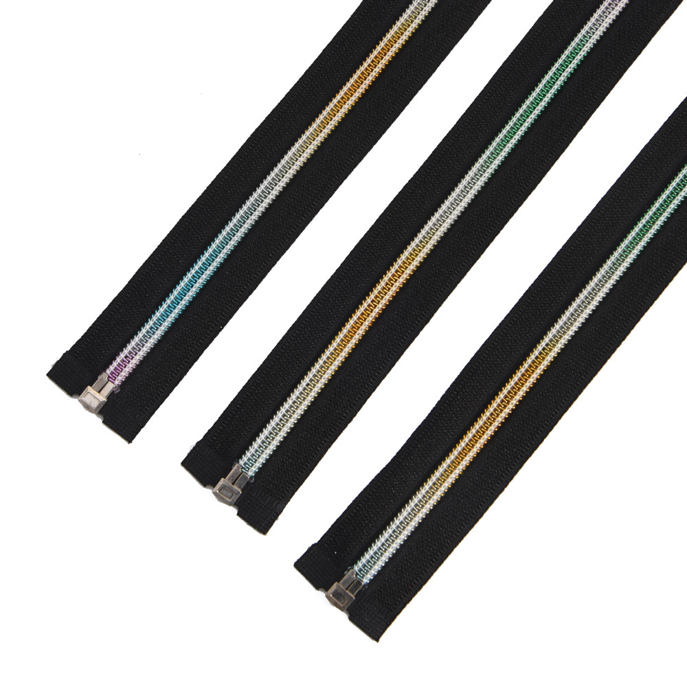 #5 Rainbow Teeth Open End Nylon Zippers