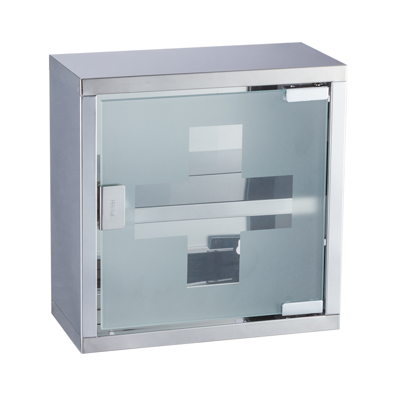 Home/Hospital Use 2 Tier Wall Mounted Metal Medicine Cabinet Organizer Medicine Box First Aid Kit Box Storage Pill Box