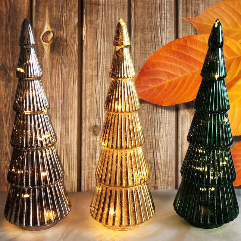 Glass tree top Christmas LED decoration