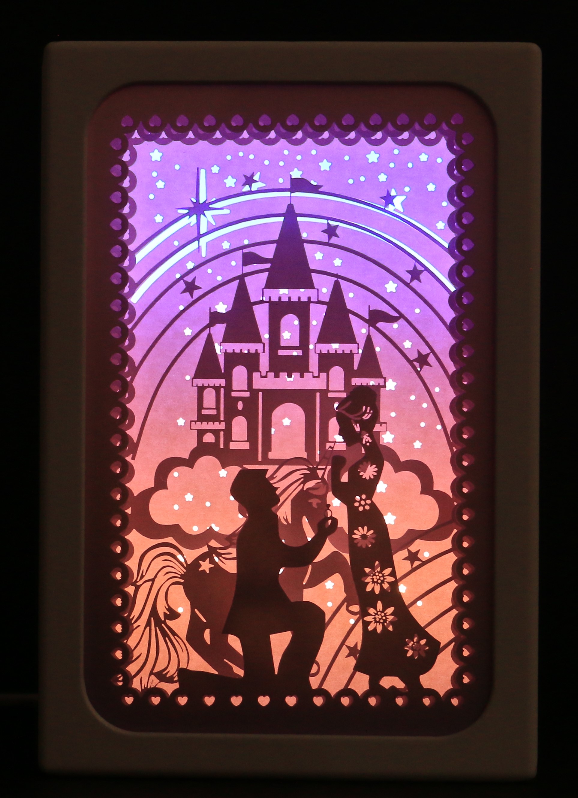 Valentine light box, shadow box, LED shadow box, indoor light box, LED senery box, senery light box