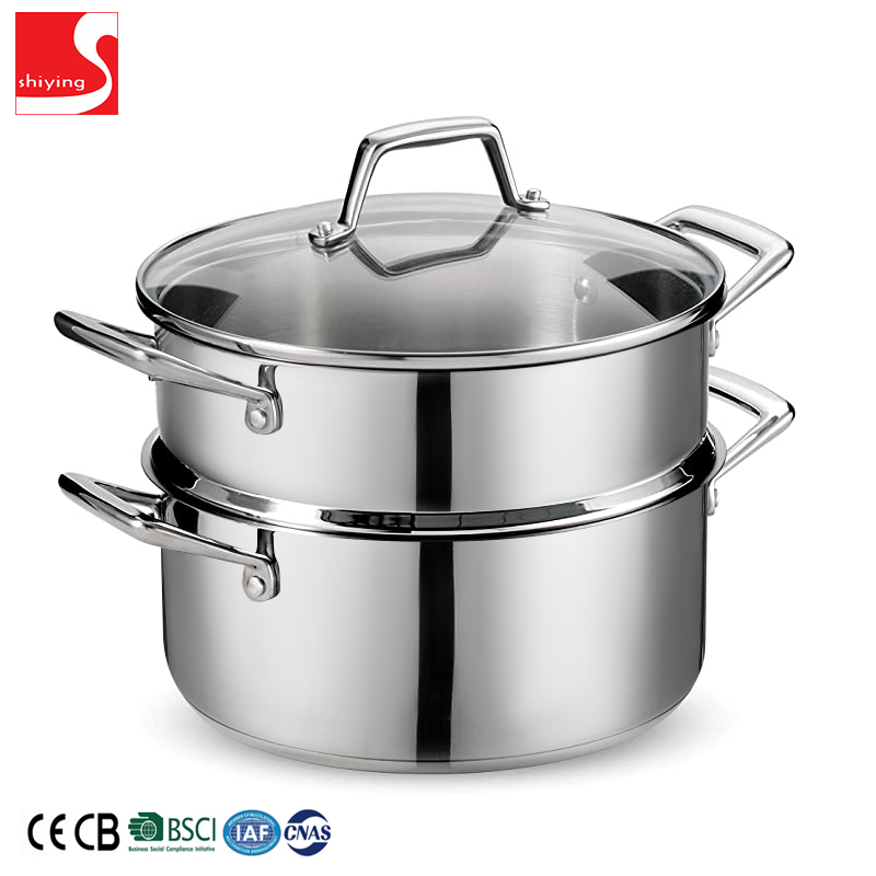SY-Kitchenware stainless steel cookware with glass lid stainless steel cooking pot and pan