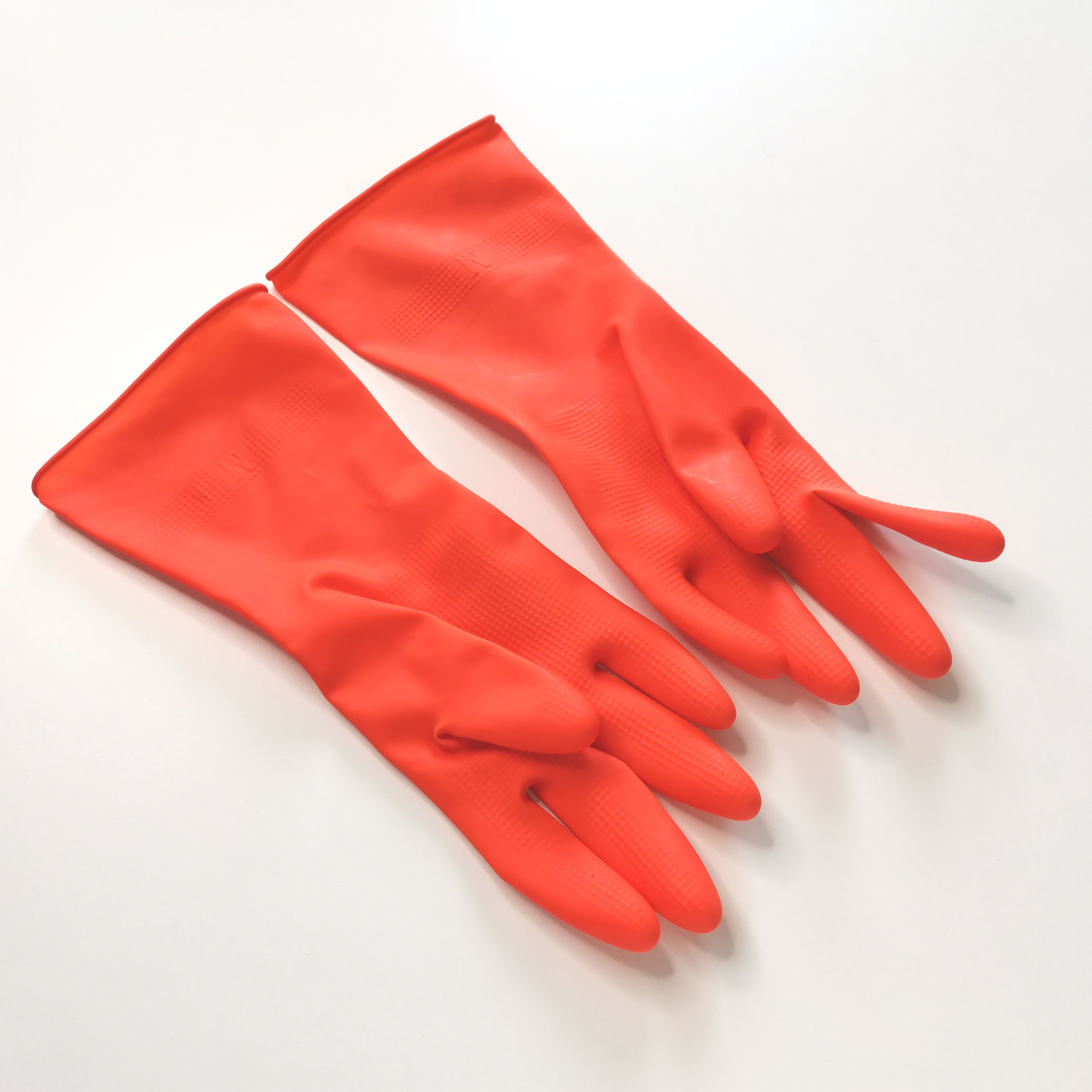 Customized colors Red kitchen hotel room cleaning household latex gloves for safety work gloves