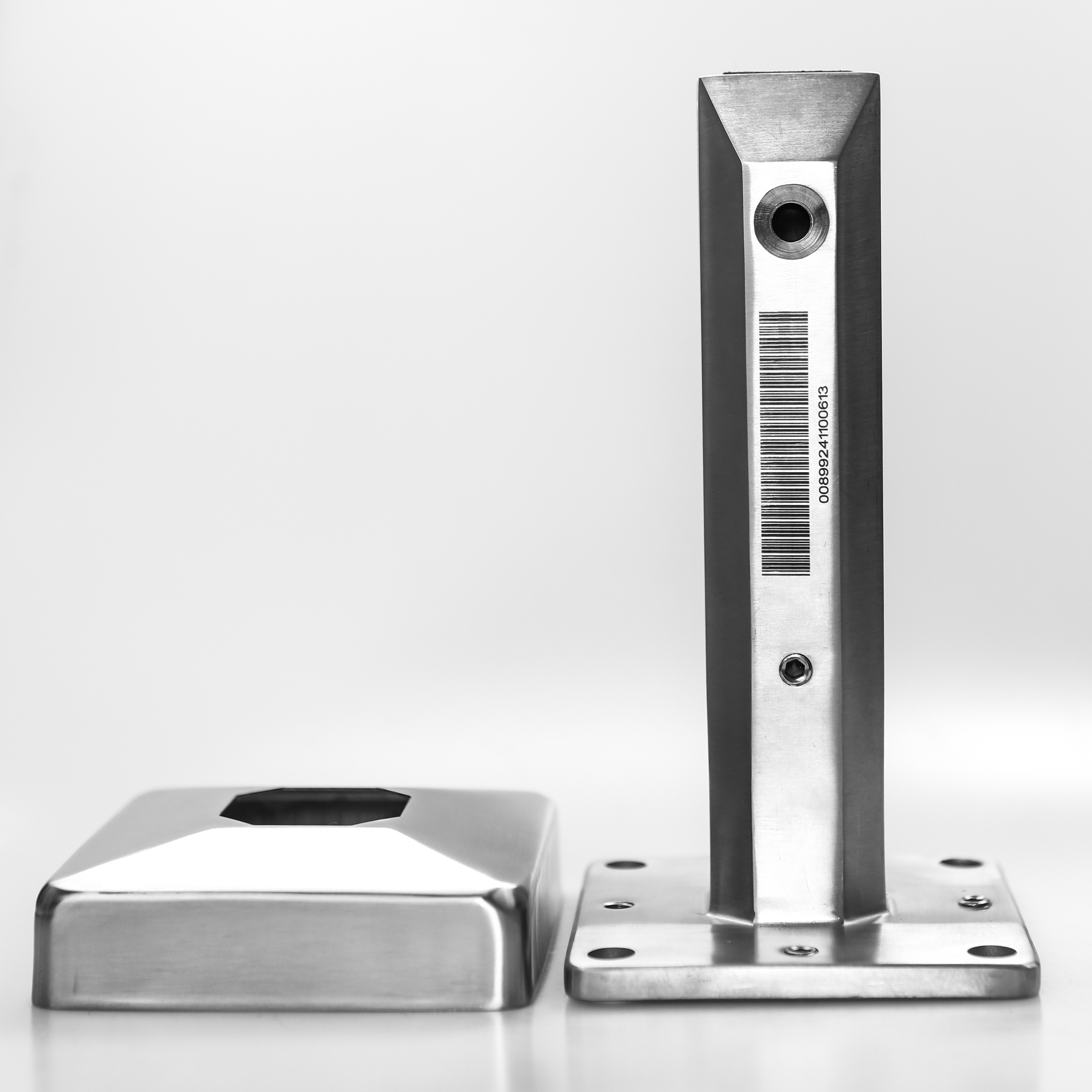 Square Top Mount Stainless Steel Glass Spigot