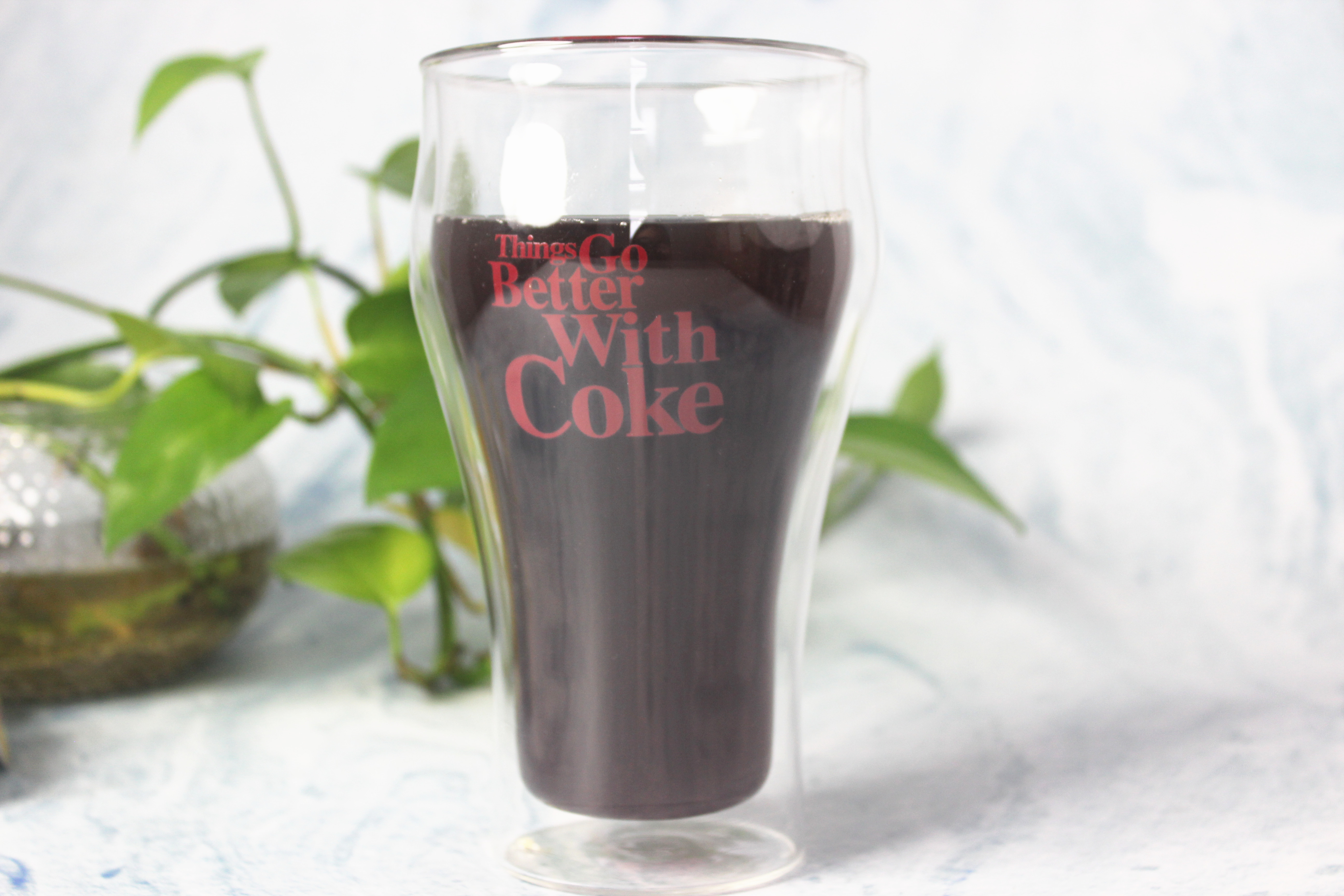 300ML Double Wall Glass Coffee Cup with Coke Decal