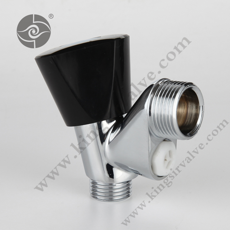 Black handle angle valve