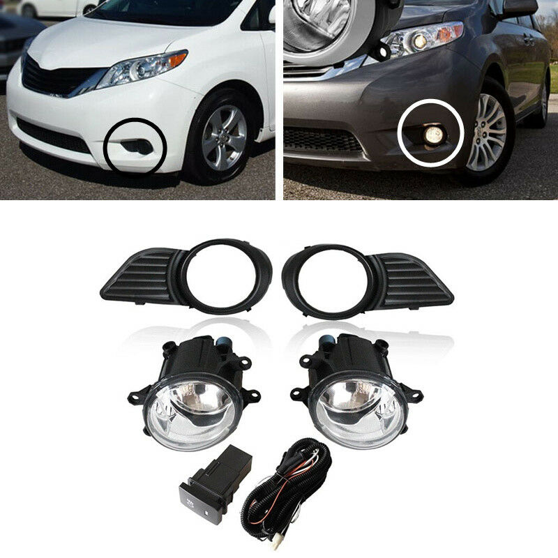 Fit For Toyota Sienna 2010-2014 1 Set Front Fog Lamp Cover