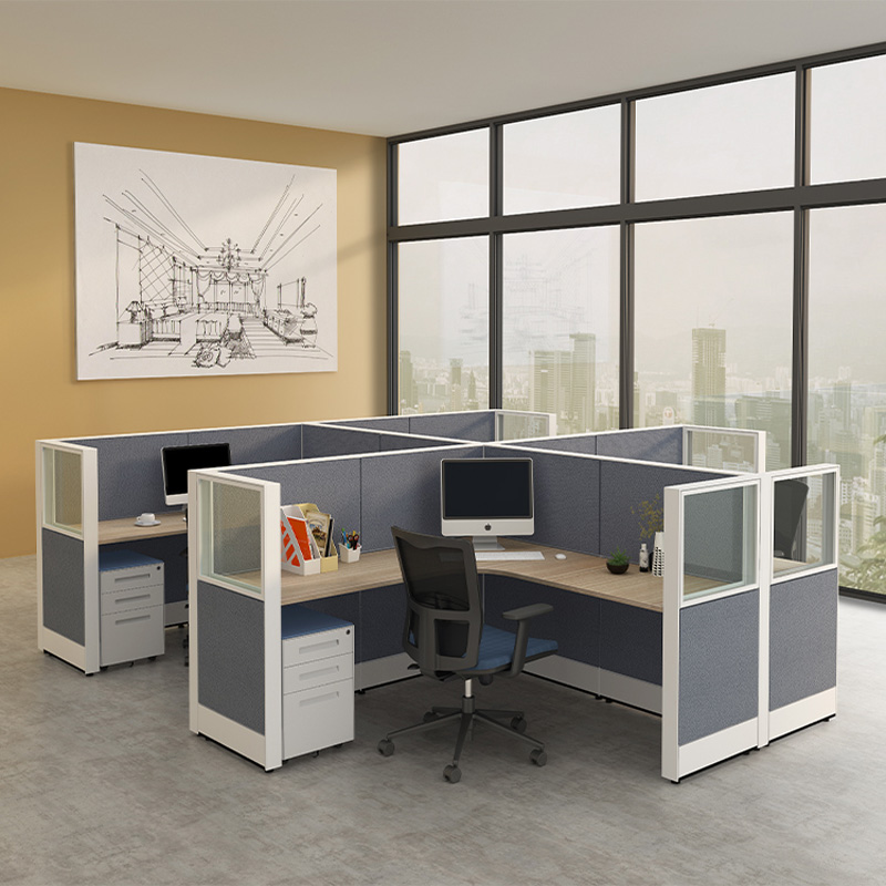 4 Person Small office cubicle partition workstations/office desk partition