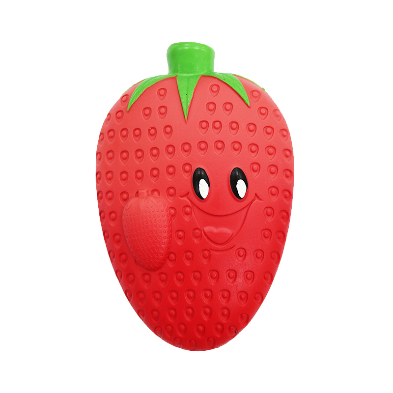 11.6cm Latex Strawberry Dog Pet Toys