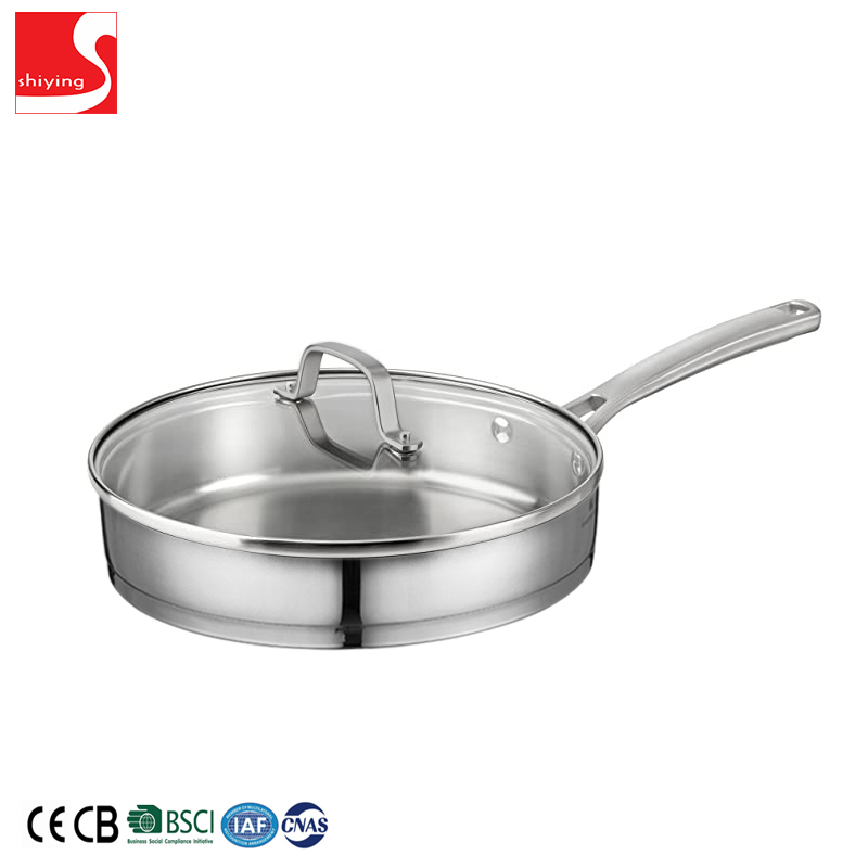 SY-Kitchenware stainless steel cookware with glass lid stainless steel cooking pot and pan
