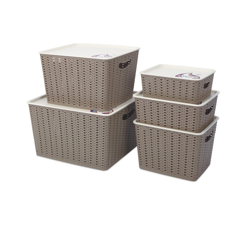 European style Japanese style Plastic storage box storage basket with cover