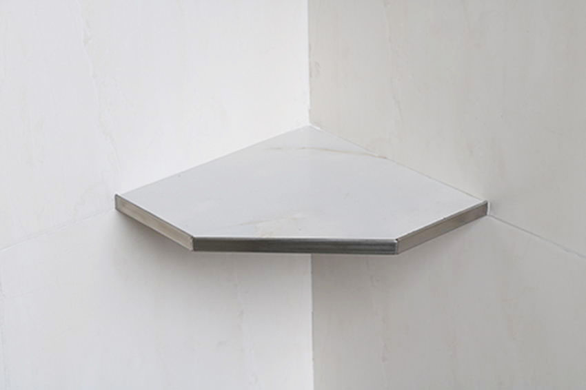 Stainless steel shower shelf