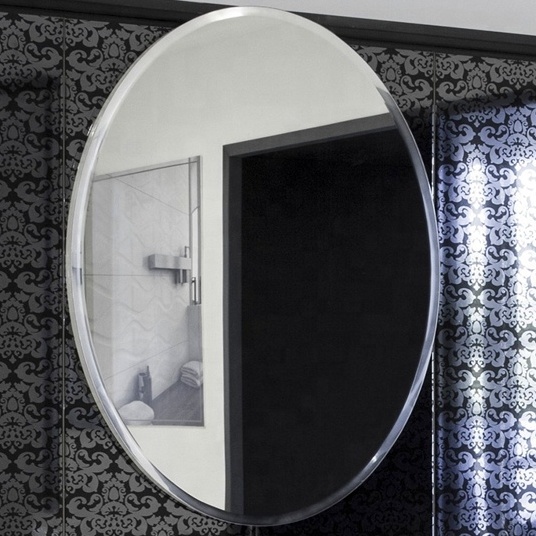 China manufacturer Large frameless beveled round wall mirrors home decor, espejos