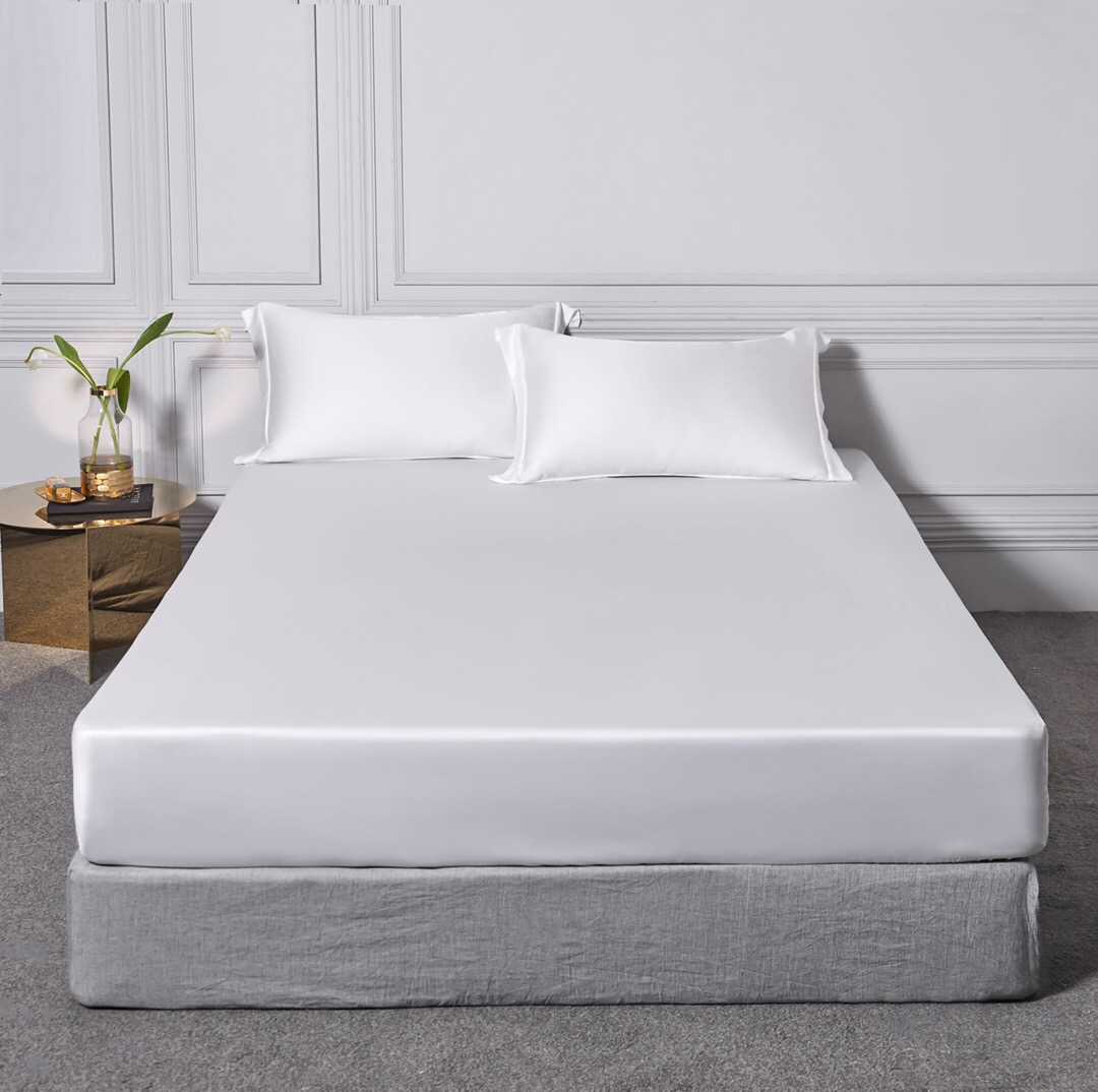 60s Tencel fitted sheet solid color-2