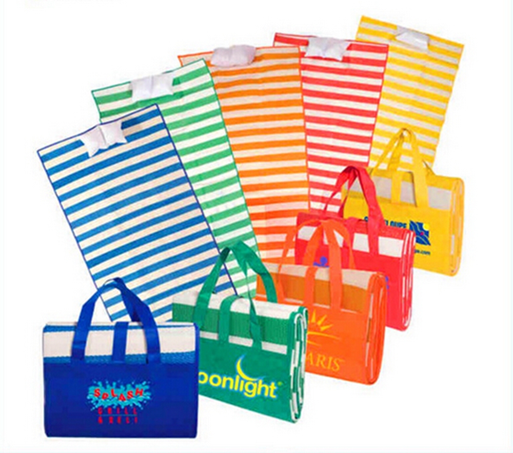 Foldable PP / Plastic Beach Mat with/without custome logo for promotion