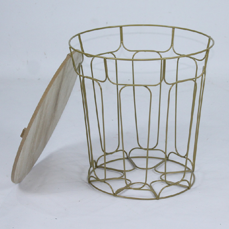 Metal wire single side table