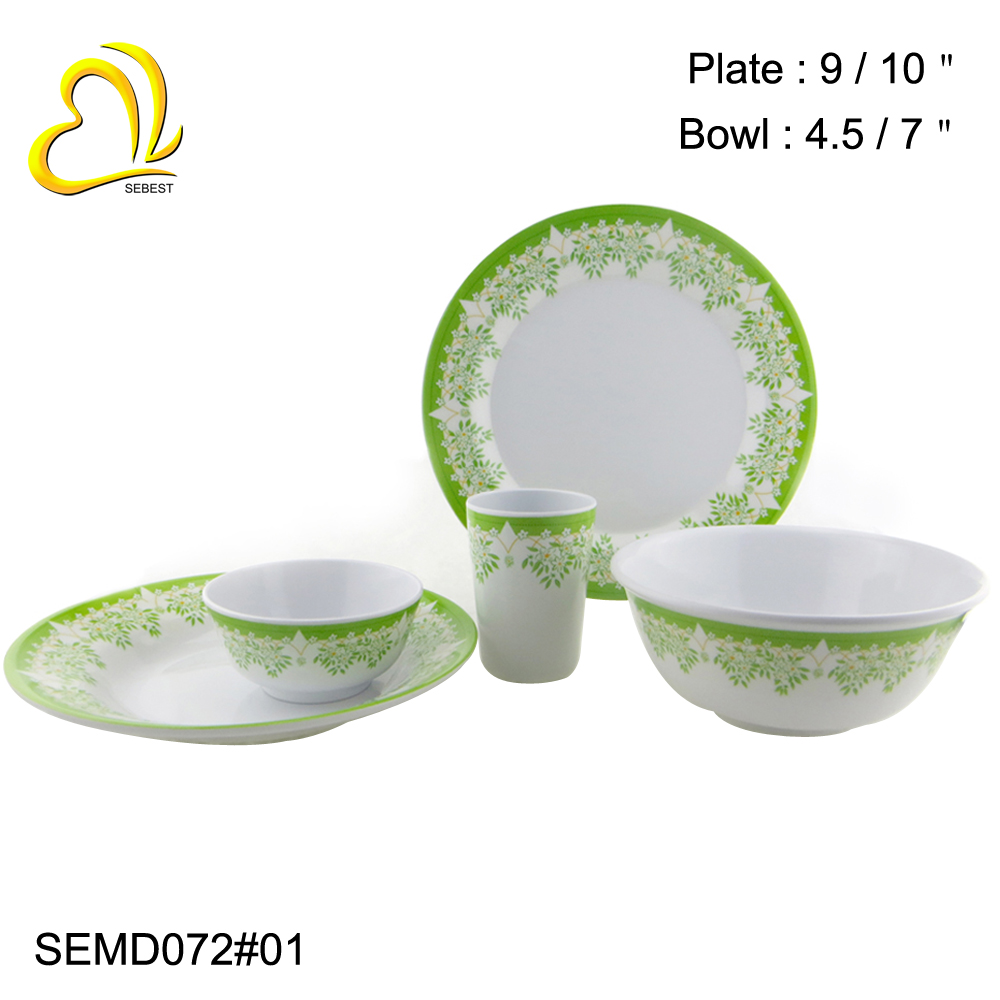 SEBEST The same type of different design of melamine tableware SEMD072