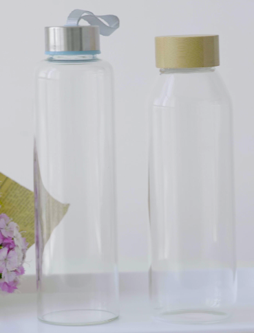 Glass water bottle
